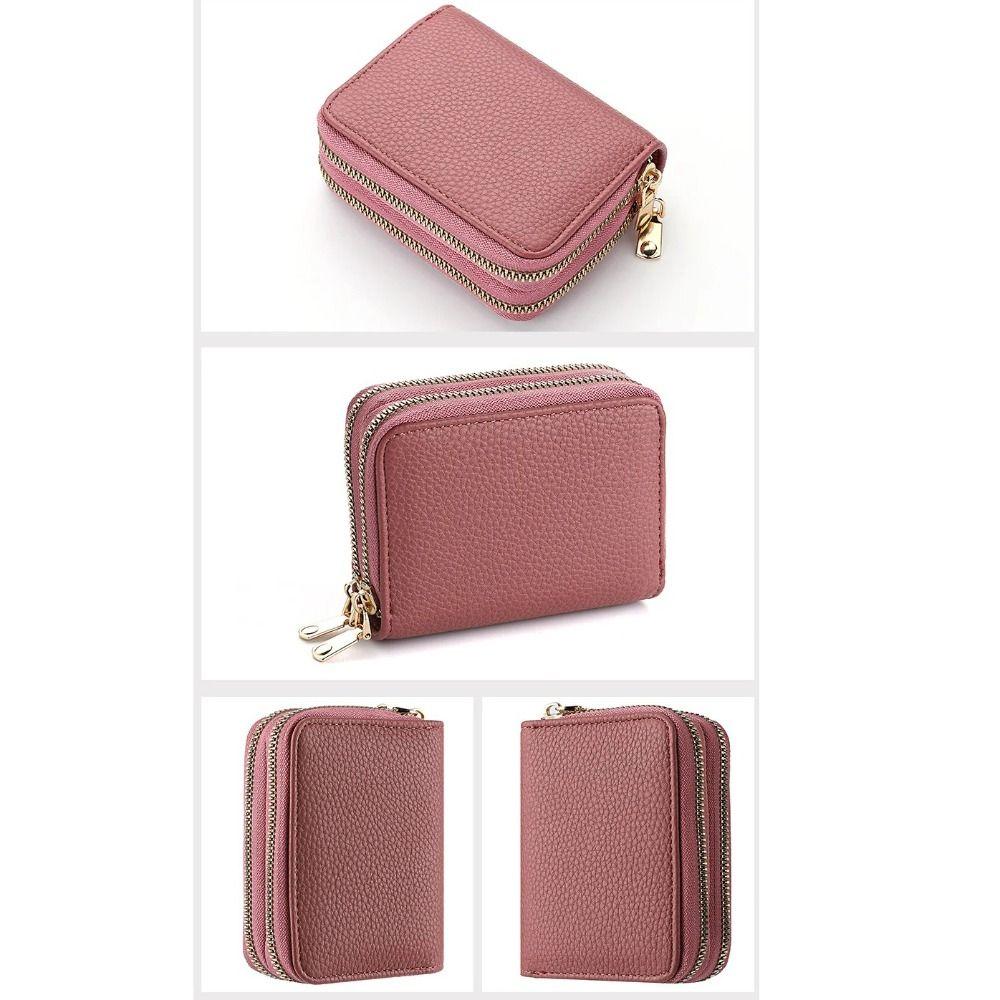 Однотонный короткий держатель для кредитных карт из искусственной кожи, кошелек для денег, портативный кошелек для монет