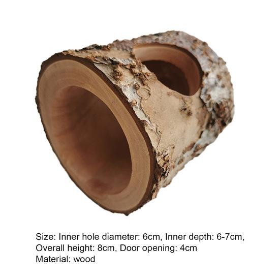 Игрушка-туннель для мыши, устойчивая к укусам, влагостойкая, аксессуар для домашних животных, натуральная деревянная мышь для хомяка