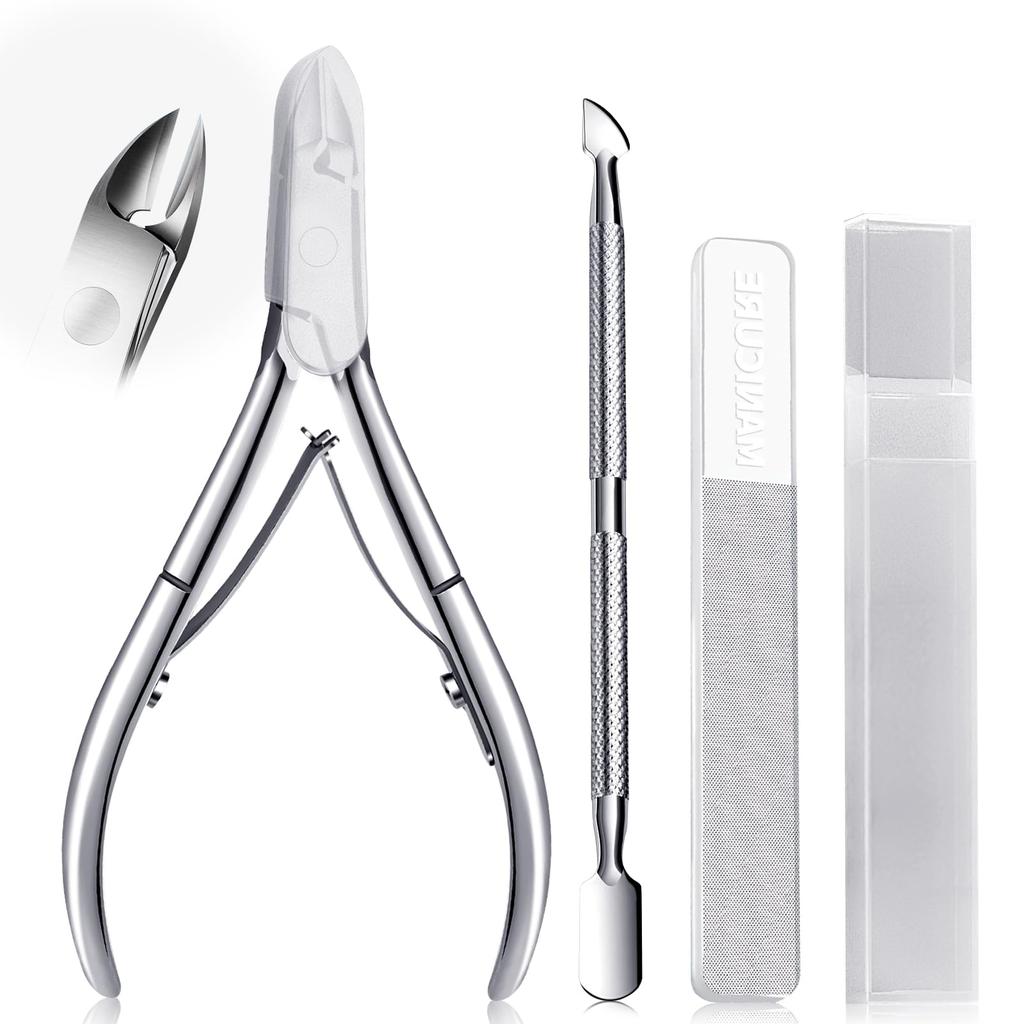 YAMOOCO Cuticle Nippers Trimmer Pusher Nail Nail Care Tool for Fingers and Stainless Easy to Use Even for Ideal for Manicures and Prevents Cuticle
