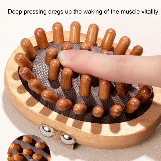 Массажная щетка Meridian Pressure Brush, деревянная терапевтическая массажная щетка для удаления жира на животе и целлюлита, натуральная деревянная щетка для тела для снятия мышечной боли