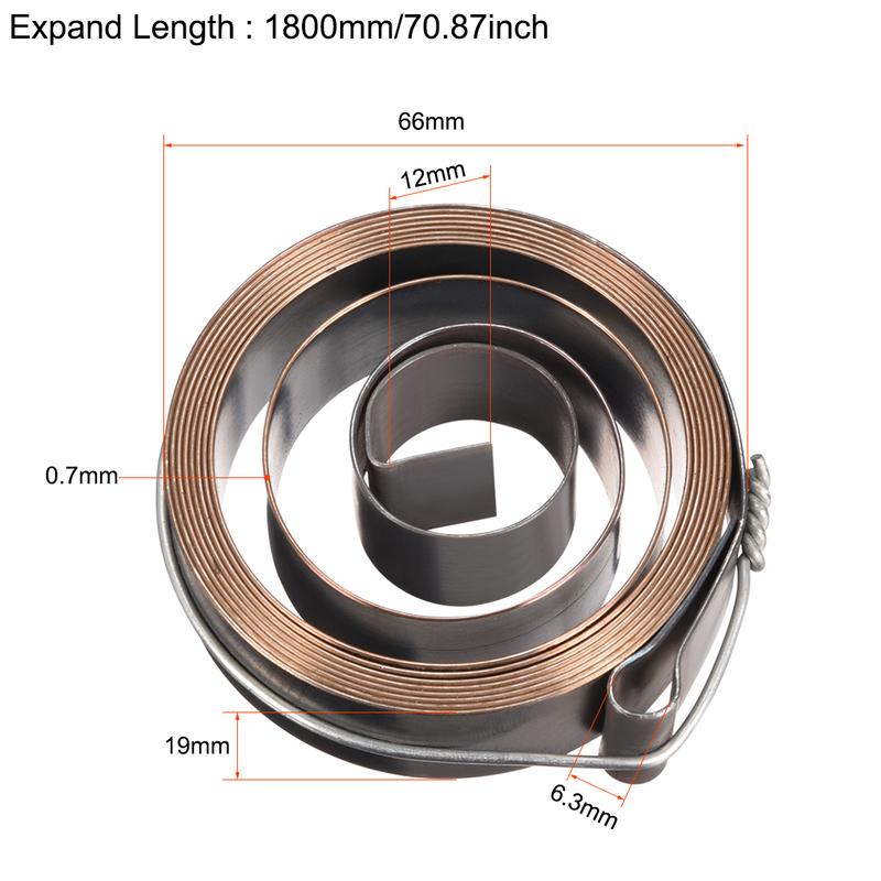 Drill Press Return Spring Quill Spring Feed Return Coil Spring Assembly Blackening Expand Length 680-1800mm Spring OD 34-66mm