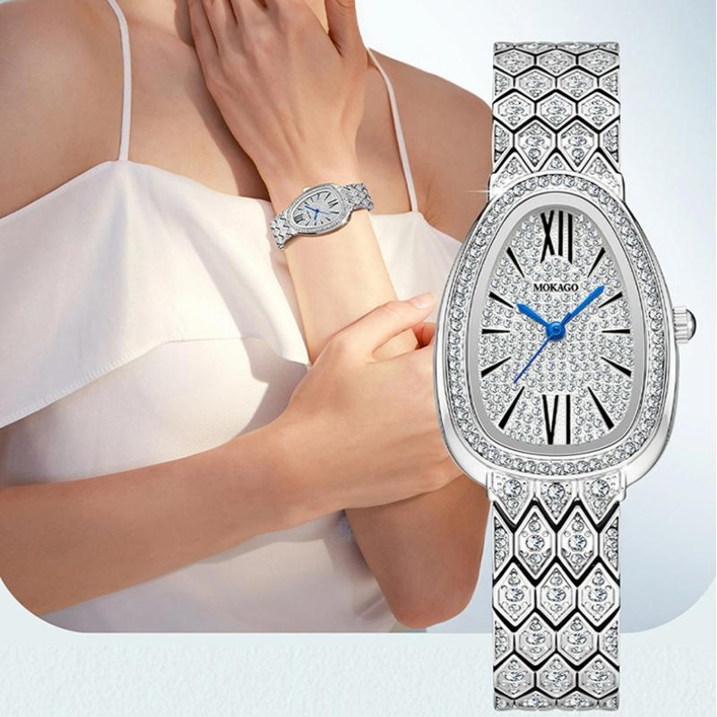 SANDA Ladies Watches Gifts Snake Head Watch for Women Luxury Fashion Steel Strap Quartz Wristwatches