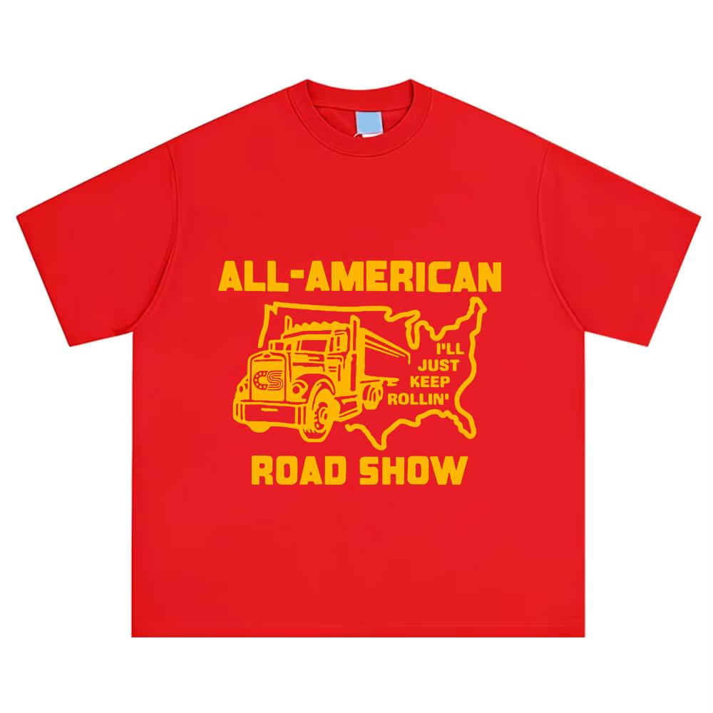 All-American Road Show Print T-shirt CHRIS STAPLETON Rock Band Design Tshirts Short Sleeve Cotton Male T Shirt Unisex Streetwear