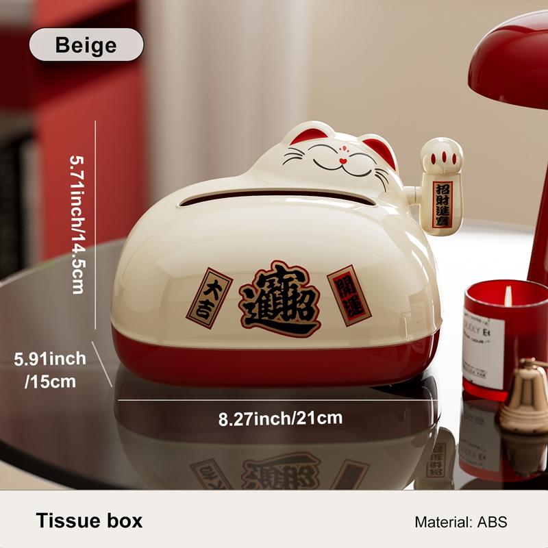 Paper towel box with high level aesthetic design spring shaped tabletop paper towel box hand operated lucky cat paper towel box