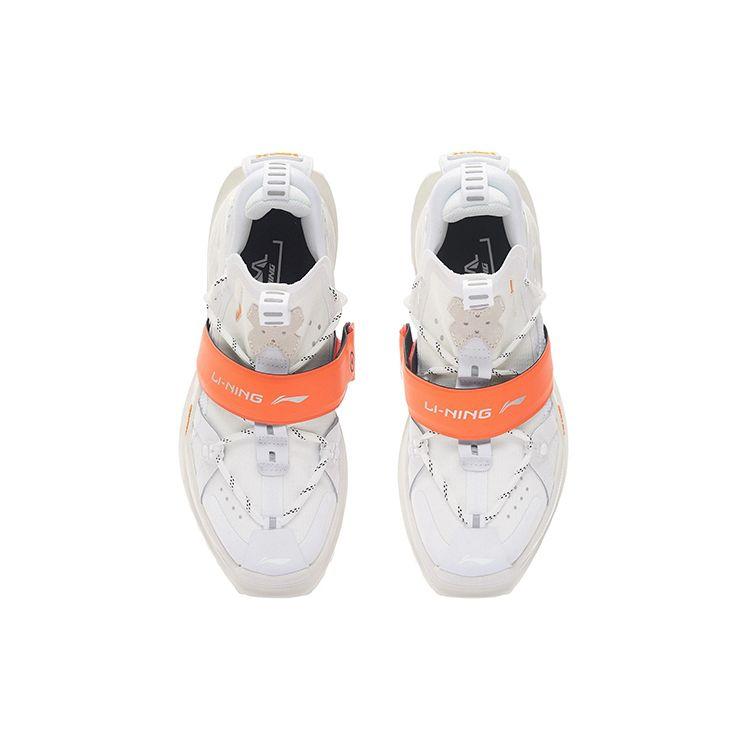 Li Ning Pangu Halo светоотражающие легкие высокопрочные модные низкие спортивные повседневные туфли женские кроссовки белые оранжевые AZGS102-2