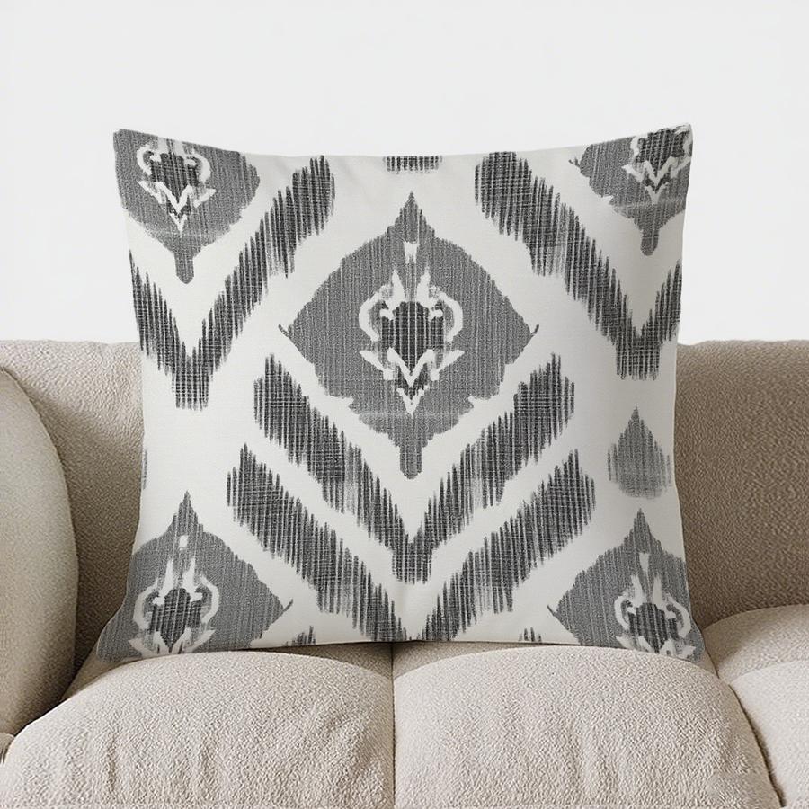 Декор для дома Стильный серый узор из листьев Декоративная наволочка с узором Подушка Подходит для дивана Спальни Автомобиля Наволочка