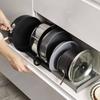 Нержавеющая сталь Держатель для крышек кастрюль Расширяемый Регулируемый Стеллаж для хранения крышек кастрюль Телескопический Экономия места Сушилка для посуды Шкаф