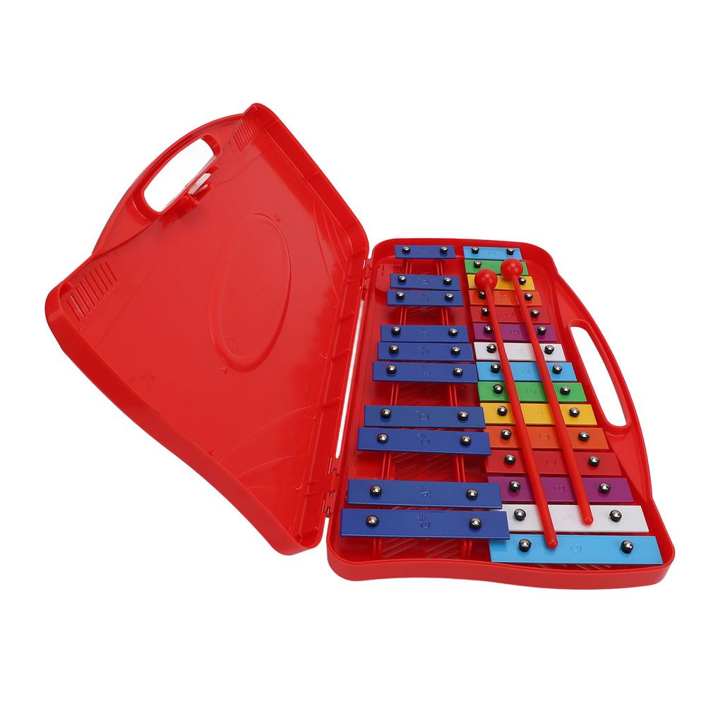 Детский ксилофон из алюминия, красочный 25-нотный профессиональный ксилофон, инструмент для дошкольного образования