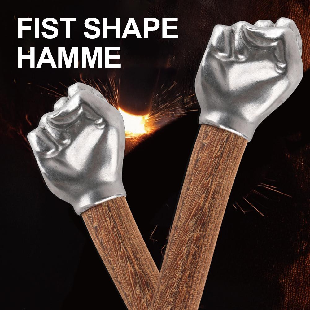 Stainless Steel Hammer Multifunctional Unique Professional Ergonomic Grip Comfortable Fist Shaped Head Hammer For Household P7C6