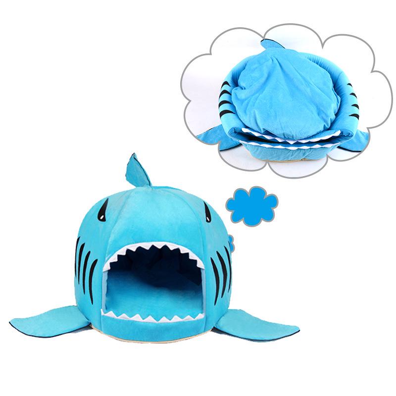 Гнездо для кошек можно использовать в любое время года. Весной и летом. Гнездо для акул. Маленькая собачка. Тедди. Складная, съемная и моющаяся кровать для кошек двойного назначения.