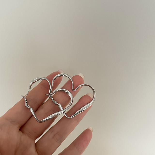 JWER винтажные гладкие металлические серьги-кольца для женщин и девочек, элегантные роскошные новые корейские украшения, серьги для повседневных темпераментных девушек