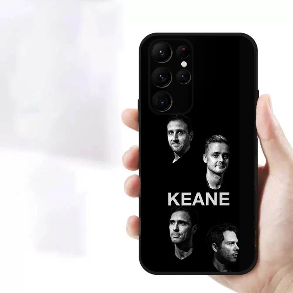 Music K-KEANE Phone Case For Samsung S23,23,22,30,21,10,9,Note20 Ultra,Lite,Ultra,5G,Plus,FE,Black Soft Case