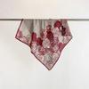 Double-sided heterochrome cotton and linen square scarf 71 new high-end versatile scarf old money style shawl cashew flower herringbone pattern