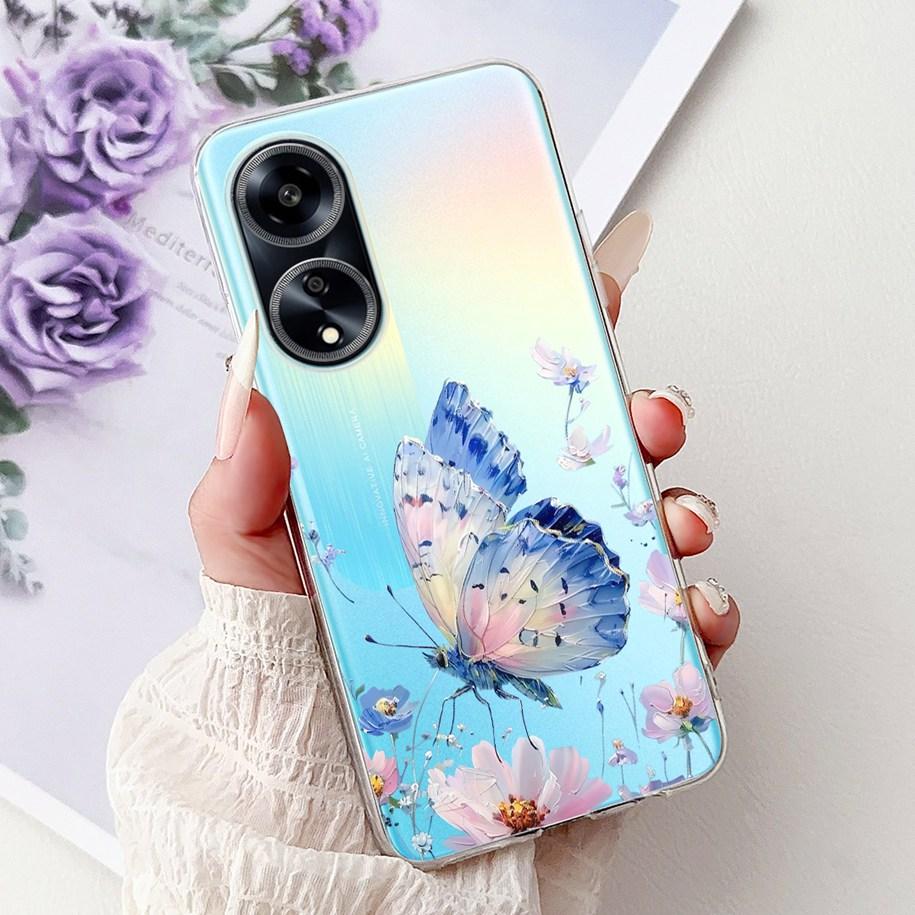 Чехол для OPPO F23 CPH2527 Чехол Модный Мраморный Цветочный Мягкий Тонкий Силиконовый Задний Чехол для OPPO A98 A1 5G CPH2529 Чехол для Телефона OPPOF23