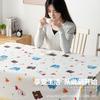 Waterproof And Oil-Proof Leave-In Tablecloth Peva Cream Rectangular Picnic Mat Student Dormitory Dining Table Mat