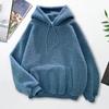 Women Winter Hoodie with Elastic Cuffs Thick Fleece Hooded Darwstring Keep Warm