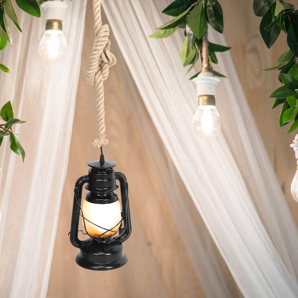 Ретро винтажный подвесной светодиодный фонарь на веревке для украшения домашнего бара магазина 85‑260 В