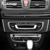 For Renault Megane 2009 2010-2014 Fluence Carbon Fiber Center CD Panel Frame Anti Scratch Interior Protector Car Accessories