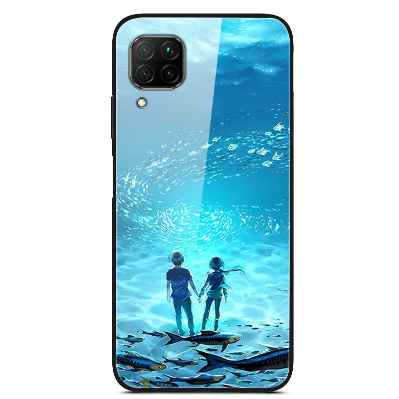 Luxury Cover Case for Huawei P40 Lite Tempered Glass Cover for Huawei P40 Lite E Phone Case for Huawei P 40 Lite Coque P40Lite E