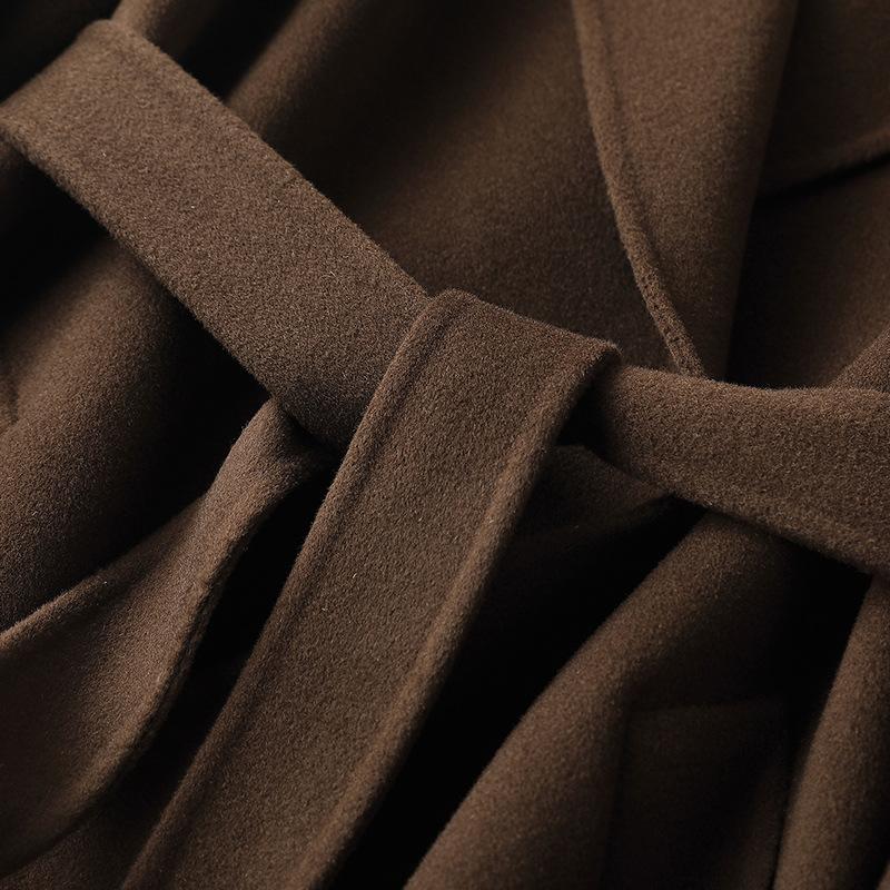 Double-sided Cashmere Coat for Women's New Slim-fitting and Thin Wool Coat for Women's High-end