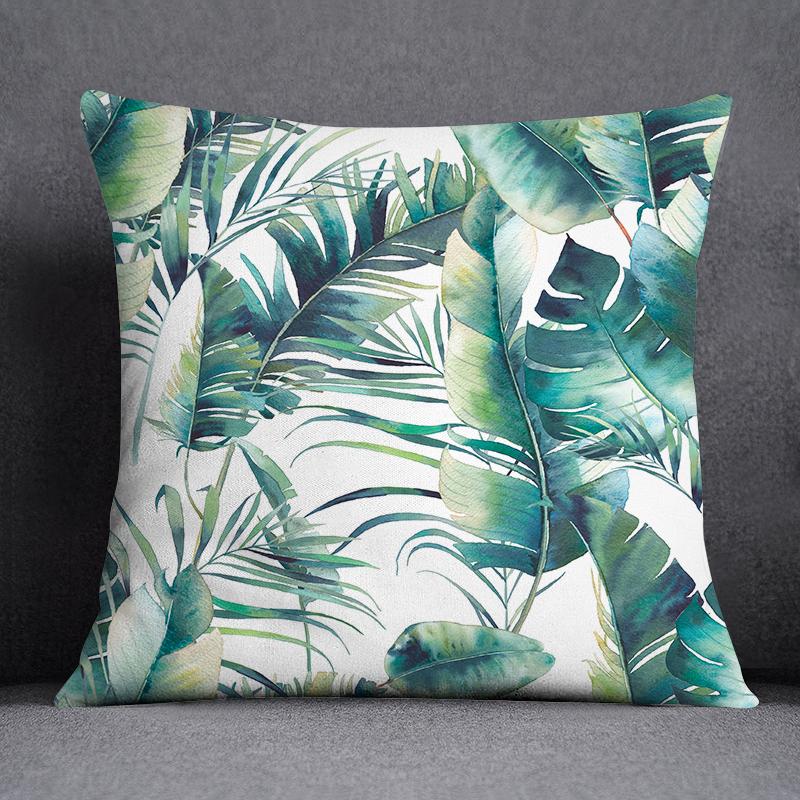 Новый темно-зеленый цветочный узор животного, украшение для дома, наволочка, современный простой квадратный офисный диван, декоративные чехлы для подушек
