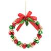 Рождественское украшение «Венок с колокольчиками», Рождественское украшение, Рождественский подвес на дверь для подвешивания спереди