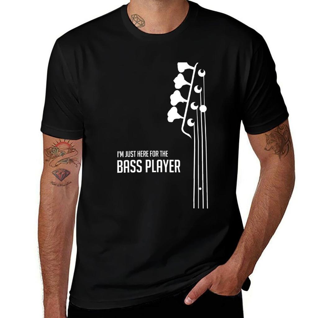 Im Just Here For The Bass Player Tee Bass Guitarist Bassist Tshirt Casual Trendy Streetwear Tee Shirt