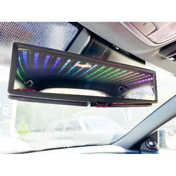 Car Indoor Rearview Universal CLIP-ON Rear View Mirror 3D Rearview Mirror LED Lighted ABS Car Styling Flat Rearview Auto Parts