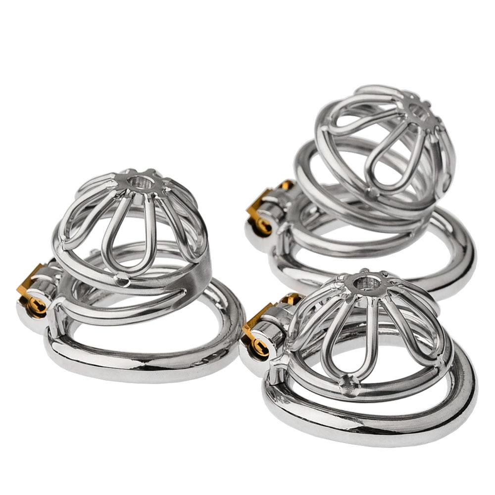 Stainless Steel Small Male Chastity Device Ergonomic Design Stealth Lock for Adults Solitary Extreme Confinement Cage