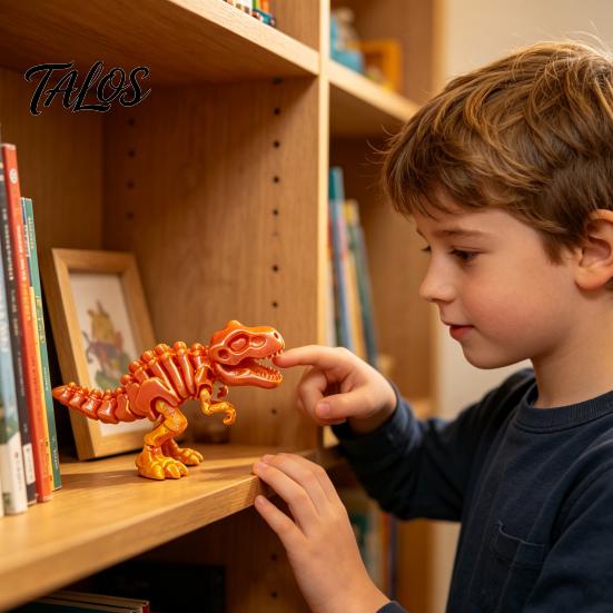3D-печатная игрушка-динозавр, шарнирная фигурка скелета Тираннозавра Рекса, модель T-Rex с подвижной фигуркой, подвижные суставы, Динообразовательная для
