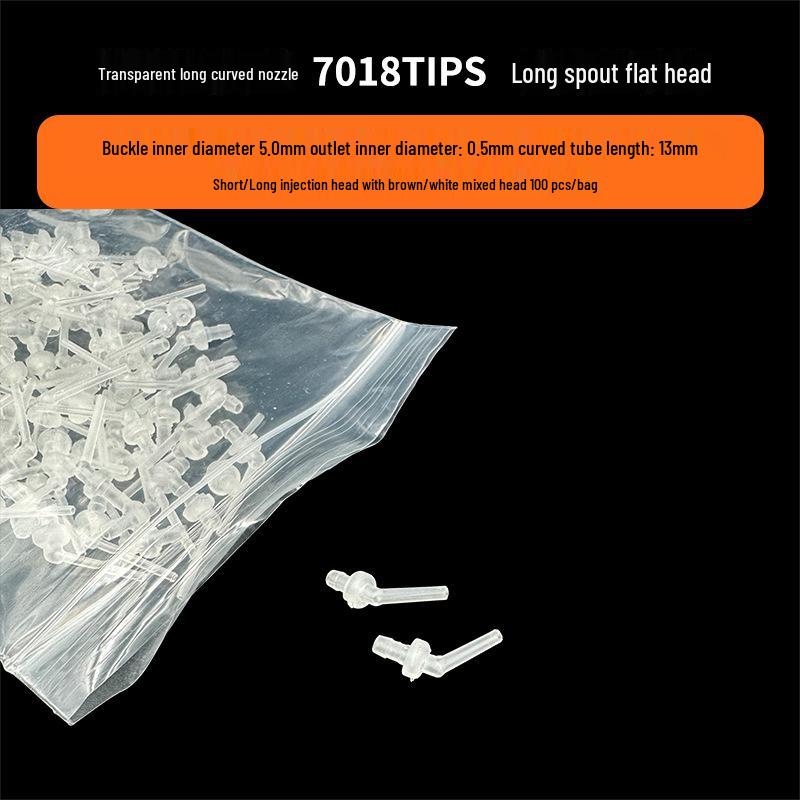Силиконовый резиновый смешивающий тубус для стоматологических слепков с двойным смешивающим наконечником для светоотверждаемой смолы - Двухкомпонентный смешивающий наконечник