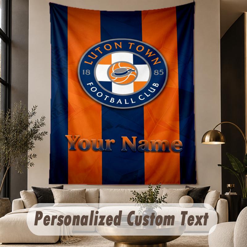 Custom Text Tapestry Luton Town Print Wall Tapestry Indoor Living Room Wall Decor