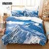 Duvet Cover Natural Scenery Landscape Snow Mountain Queen Bedding Duvet Cover Set Bedspreads with Pillowcase Bedroom Decoration