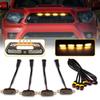 4 In 1 Car Front LED Grille Light Smoked Amber Grill Light For Jeep Off Road Trunk SUV Ford Toyota Daytime Running Lamp