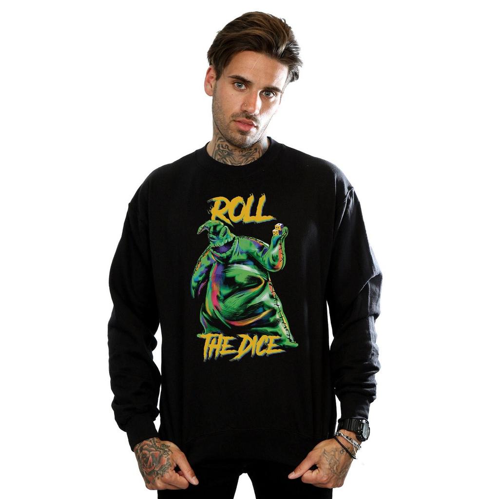 Disney Mens Nightmare Before Christmas Oogie Boogie Dice Sweatshirt