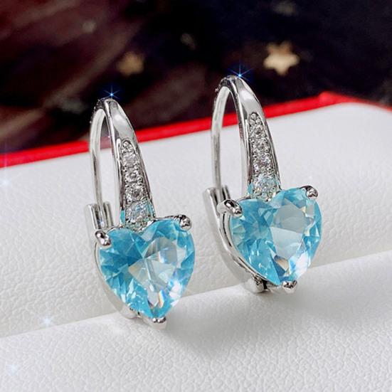 1 пара роскошных романтических сережек для пирсинга на спине в форме сердца с цирконием, висячие серьги для вечеринки