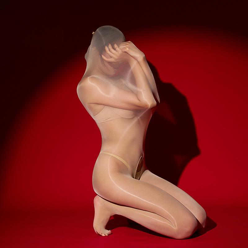 Женский сексуальный спальный мешок Масляный глянцевый прозрачный Интерактивные чулки для тела для пары Ультраэластичное нижнее белье Прозрачное нижнее белье