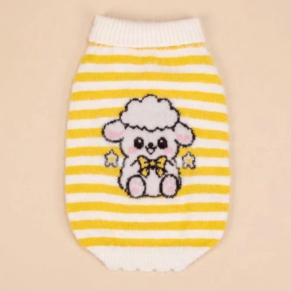 Plush Warm Pet Warm Sweater Two Legged Pet Knit Sweater Bear Pattern Cat Pullover Cat