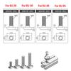 Eu Standard 20 30 40 45 Series T Shaped Hammer Bolt Aluminum Profile Accessories T Shaped Bolt Nut + Flange Nut M5 M6 M8 M10