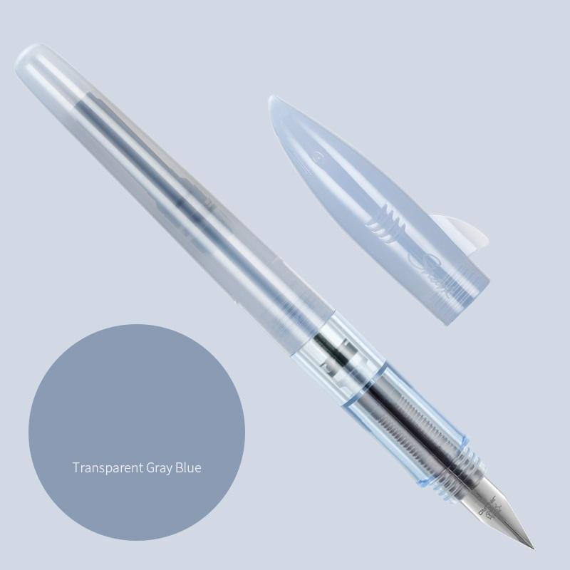 Перьевая ручка Jinhao Shark, прозрачный цветной корпус, тонкий наконечник из нержавеющей стали для офиса, школы, письма
