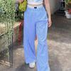 Unisex Striped Blue-Pink Wide-Leg Casual Pants 2025