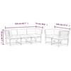 VidaXL Salon de Jardin avec Coussins 5 pcs, Sièges de Patio, Ensemble de Meubles, Mobilier de Terrasse Arrière-cour 3217003