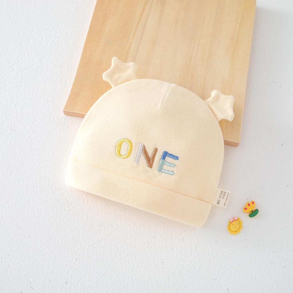 Pure Cotton Double Layer Newborn Hat for 0-3 Months, Suitable for Autumn/Winter