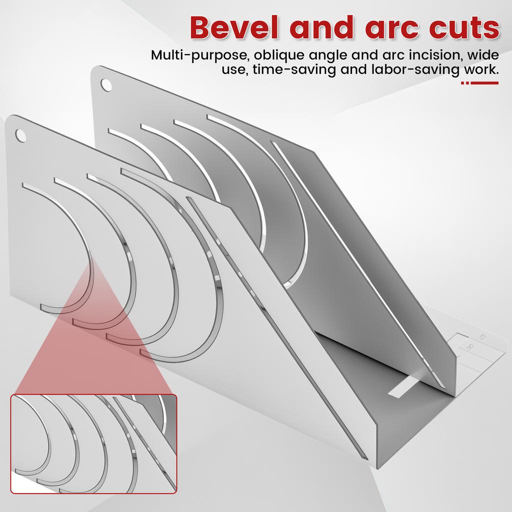Angle & Arc Marking Tool Adjustable Linear Arc Dual-Purpose Scriber Pipe Cutting Measuring Tool for Metalworking Cutting Guide