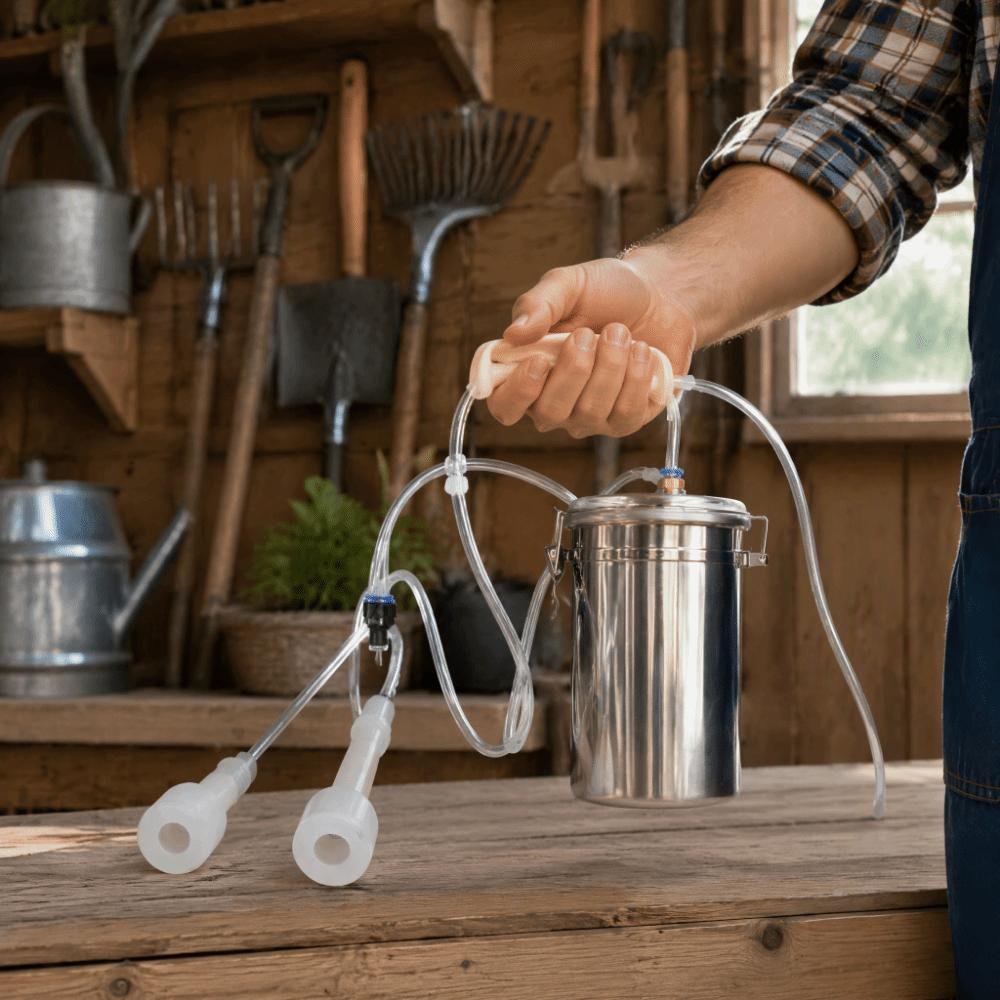 Stainless Steel Bucket Portable Milking Kit Portable Design Household Milking Kit For Farm