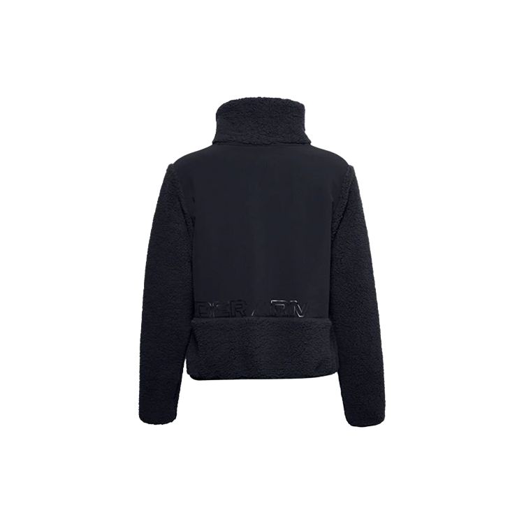 Under Armour Legacy Sherpa Printed High Neck Warm Training Jacket Women Jacket Black 1357479-002