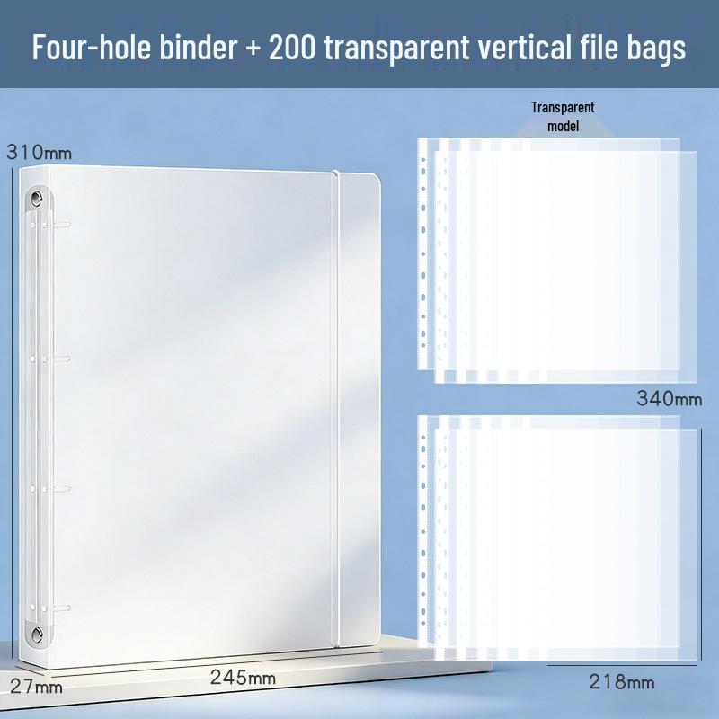 A4 Document Storage Folder - Test Paper & Data Clip Album