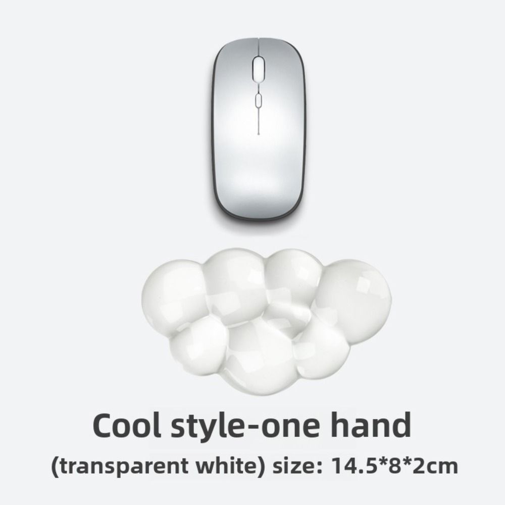 Transparent Keyboard Wrist Rest Cloud Shape Wrist Pad Portable Silicone Wrist Support  Work
