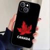 КАНАДА Чехол для телефона для iPhone 17 16 15 14 13 12 Max Plus Силиконовый Черный Чехол