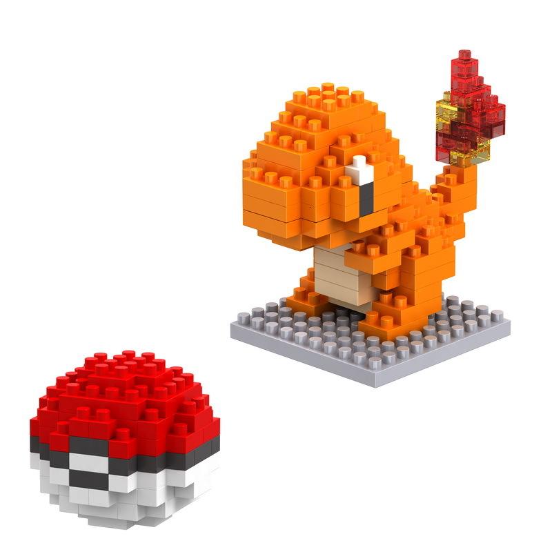 75 Style Pokemon Building Blocks Assembly Anime Picachu Charizard Doll Blastoise Bulbasaur Gengar Bricks Toy For Kid Gift